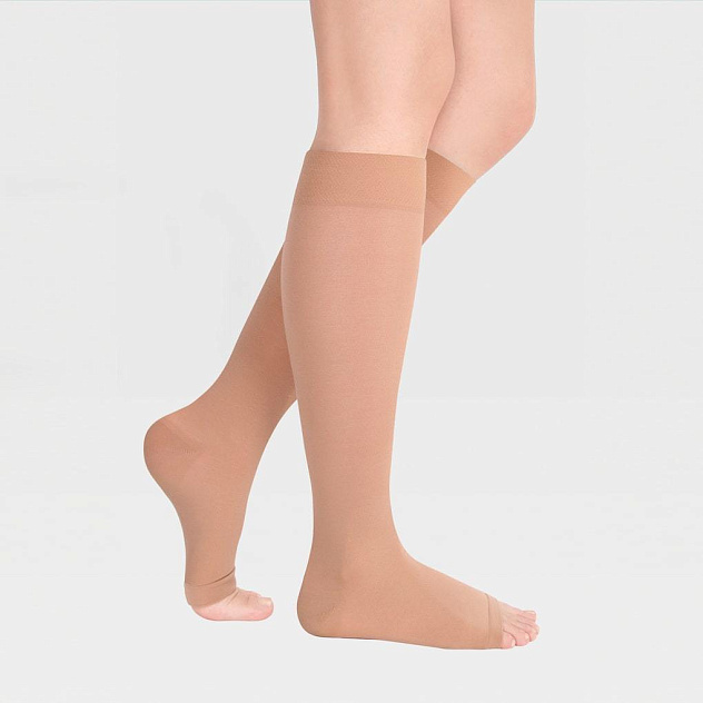 Гольфы компрессионные (открытый носок) 1 класс Idealista ID-210